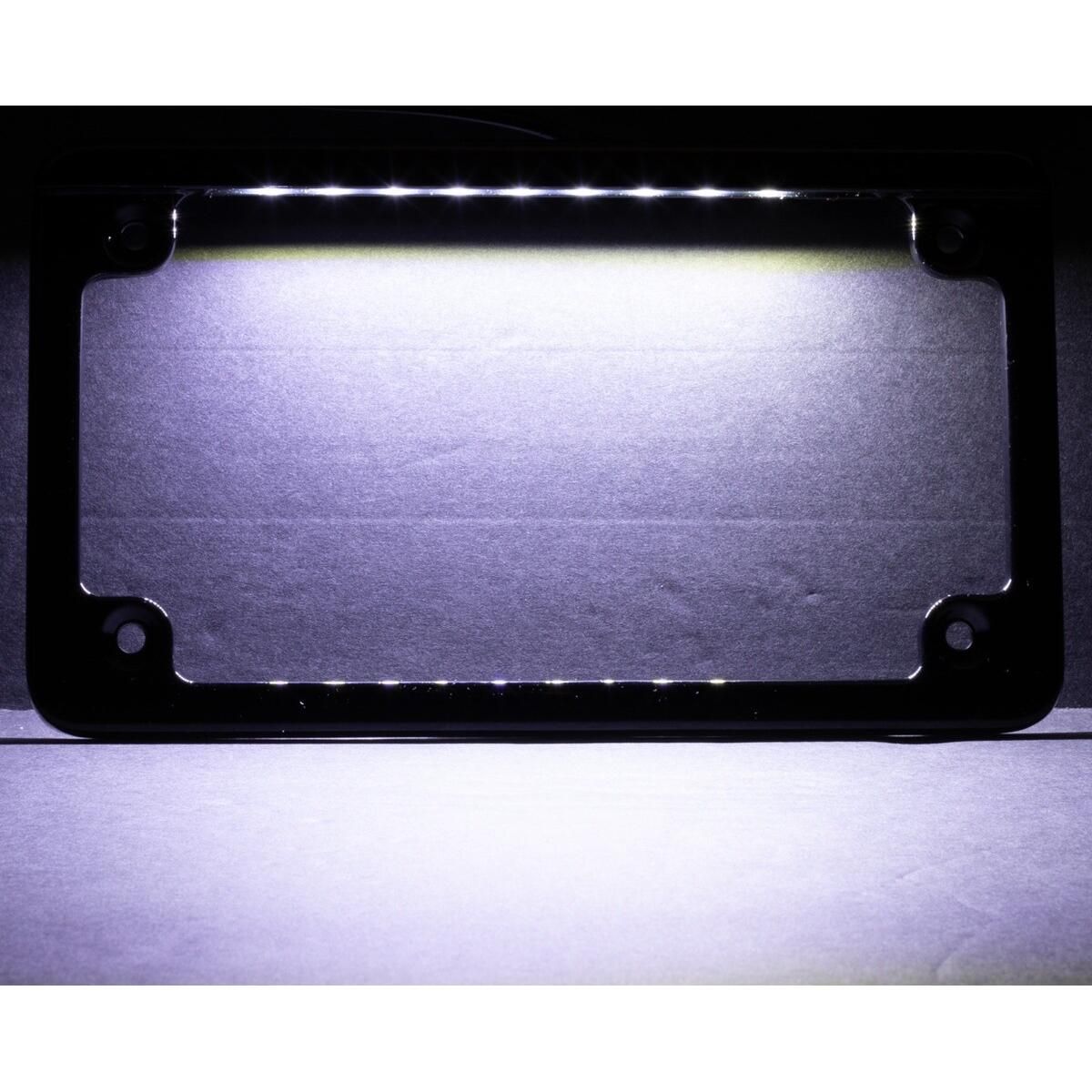 HogWorkz Low Profile LED License Plate Frame Black - HW131748