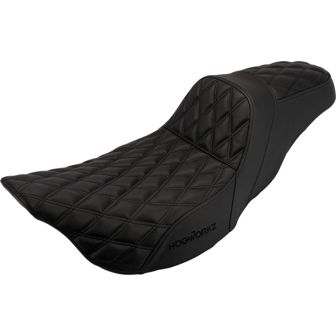 HogWorkz Two-Up Seat Diamond Black Stitching - HW122001 | FortNine