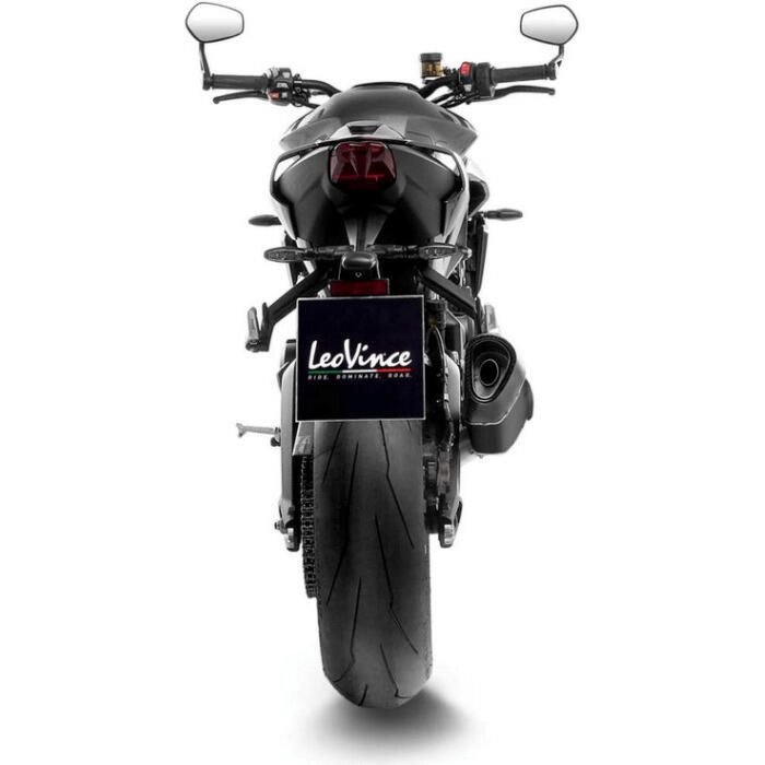 LeoVince LV-14 R Slip-On Exhaust - Black - 15608BU | Triumph