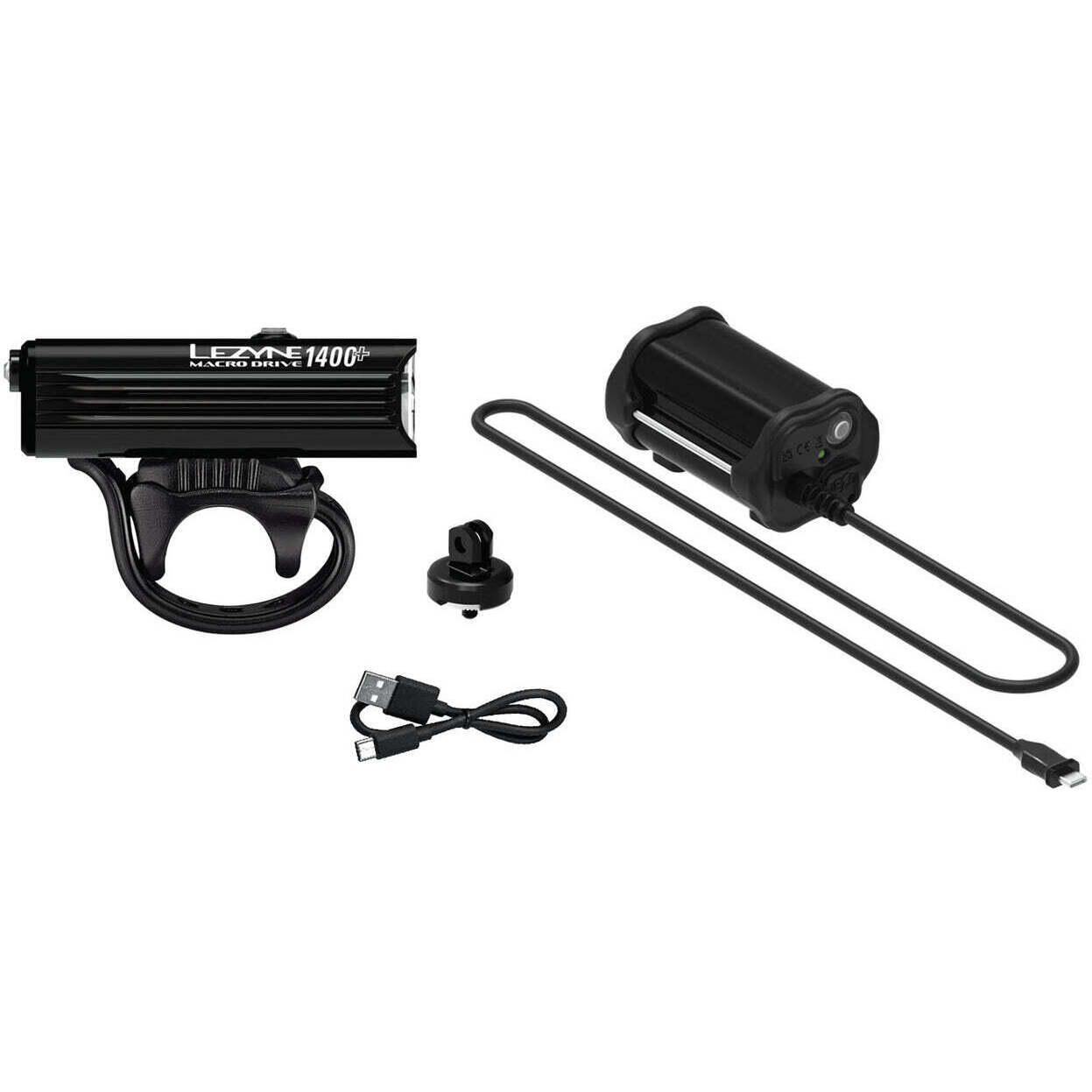 Lezyne Macro Drive 1400+ Loaded Front Light Kit - 1-LED-4A-V804