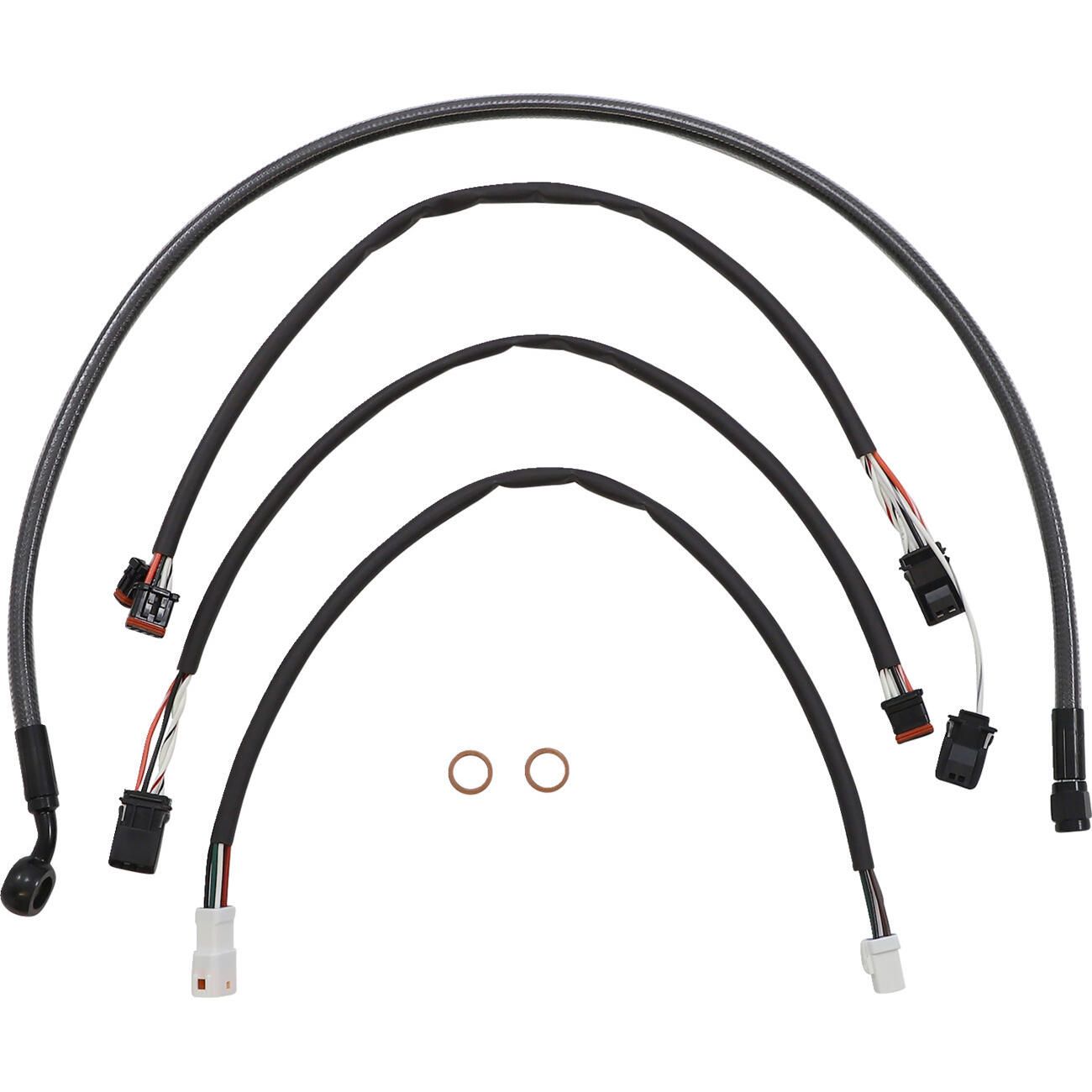 Magnum Ape Handlebar Black Pearl Cable Kit - 12