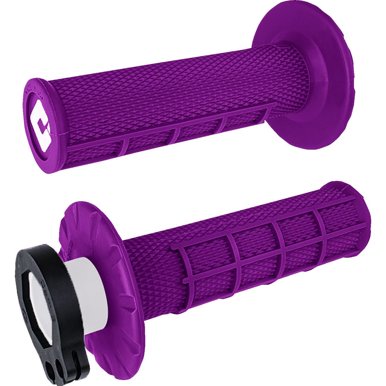 ODI V2 Half Waffle Lock-On MX Grips Purple - H36HWPR | FortNine