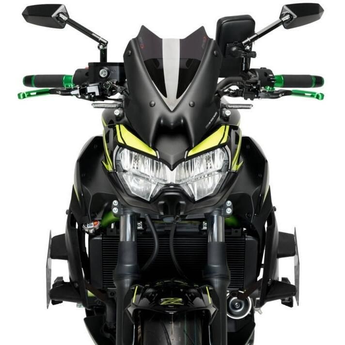 Puig Downforce Side Spoilers - Black - 20328N | Kawasaki Z650 2020