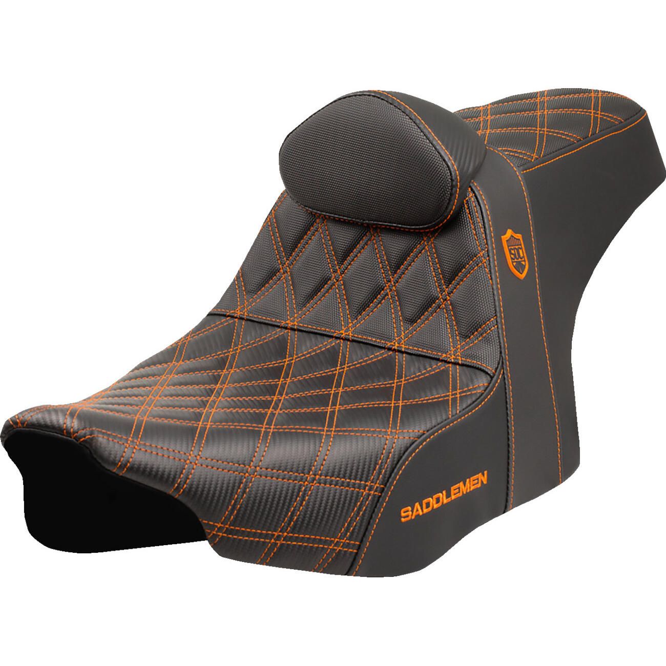 tama-crown SADDLEMEN SDC シート Saddlemen SDC Performance Seat - Gripper - Orange - with Backrest