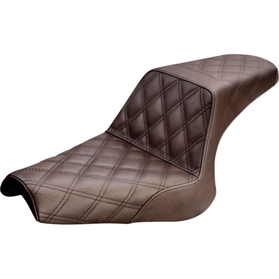 Saddlemen Step-Up Seat Brown - Full Lattice Stitch - Y13-16-175BR