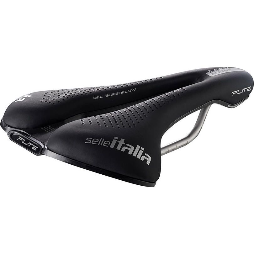selle italia Flite Flow TI316 ブラック サドル Selle Italia Max Flite Boost Ti 316 Gel Superflow Saddle | FortNine
