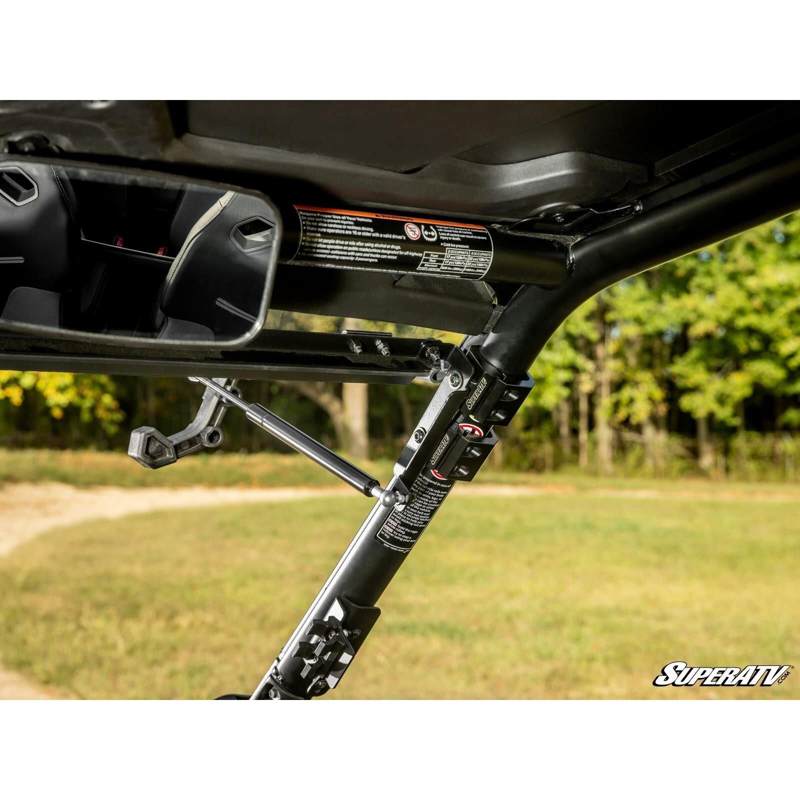 SuperATV Flip Windshield - Scratch Resistant Poly - Clear - FWS-CF