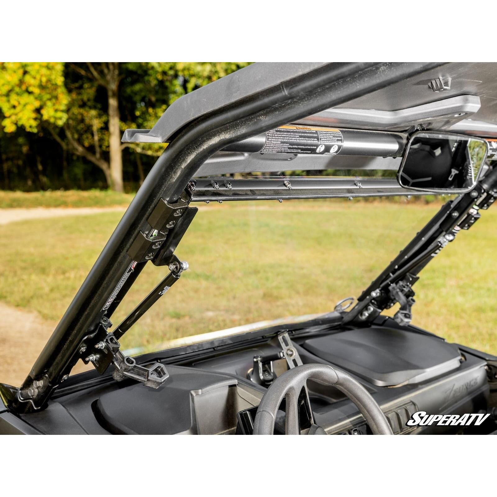 SuperATV Flip Windshield - Scratch Resistant Poly - Clear - FWS-CF