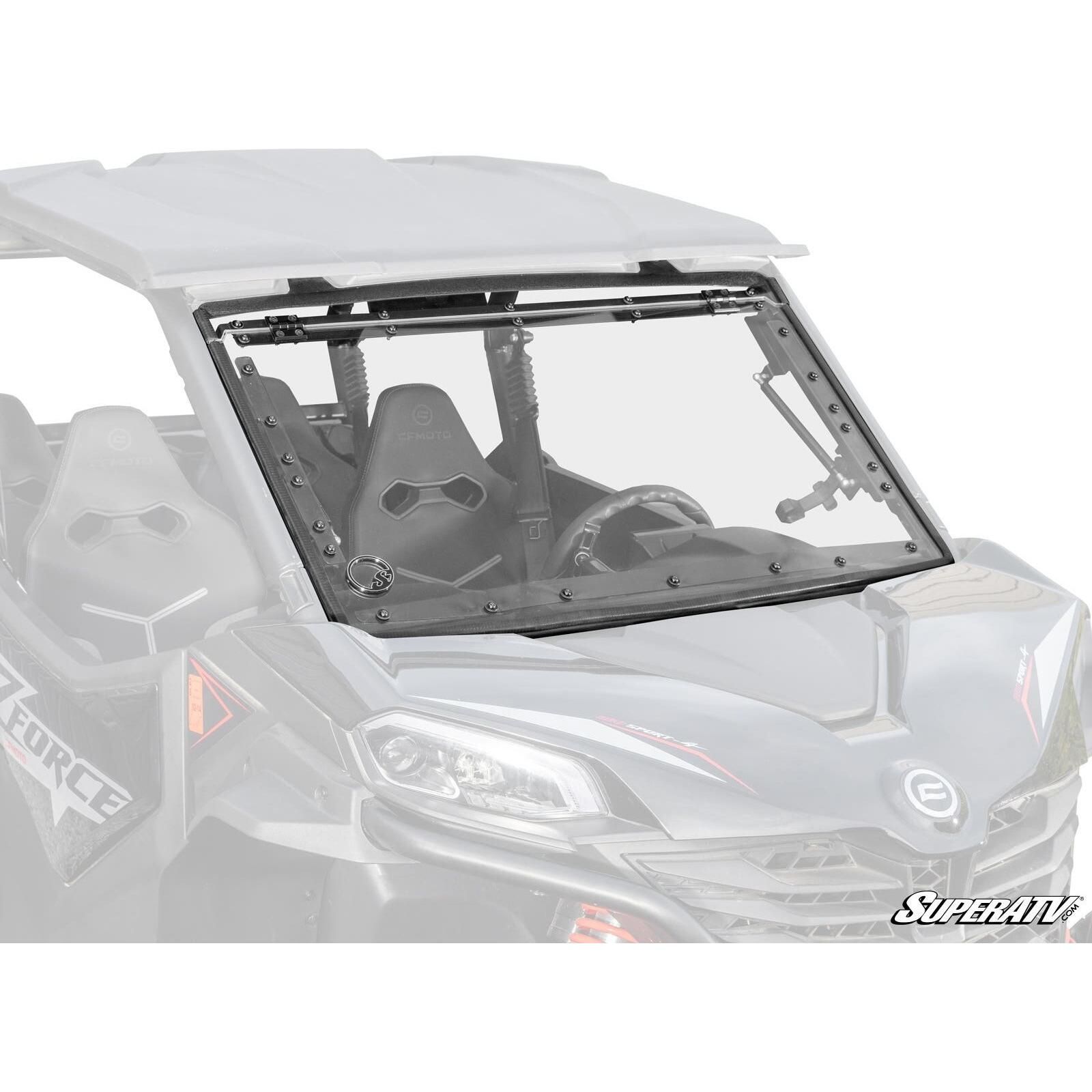 SuperATV Flip Windshield - Scratch Resistant Poly - Clear - FWS-CF