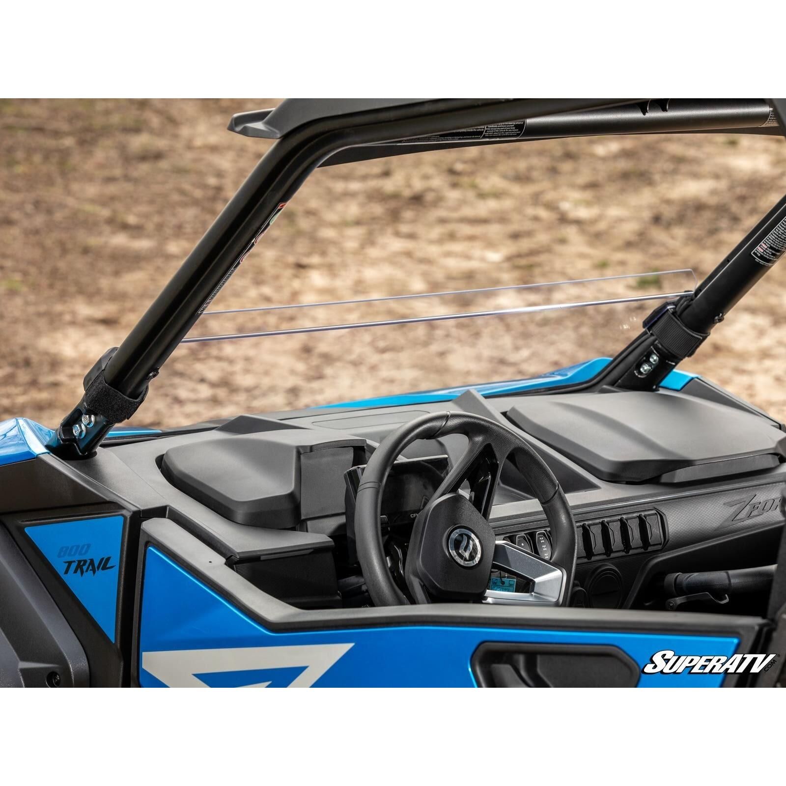 SuperATV Half Windshield - Scratch Resistant Poly - Clear - HWS-CF