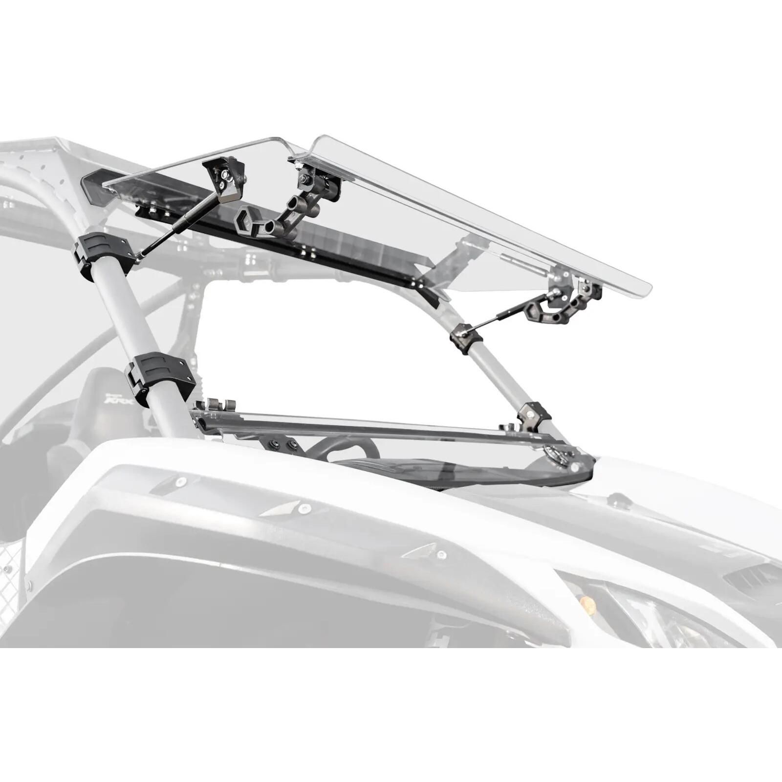 SuperATV Flip Windshield - Scratch Resistant Poly - Clear - FWS-K