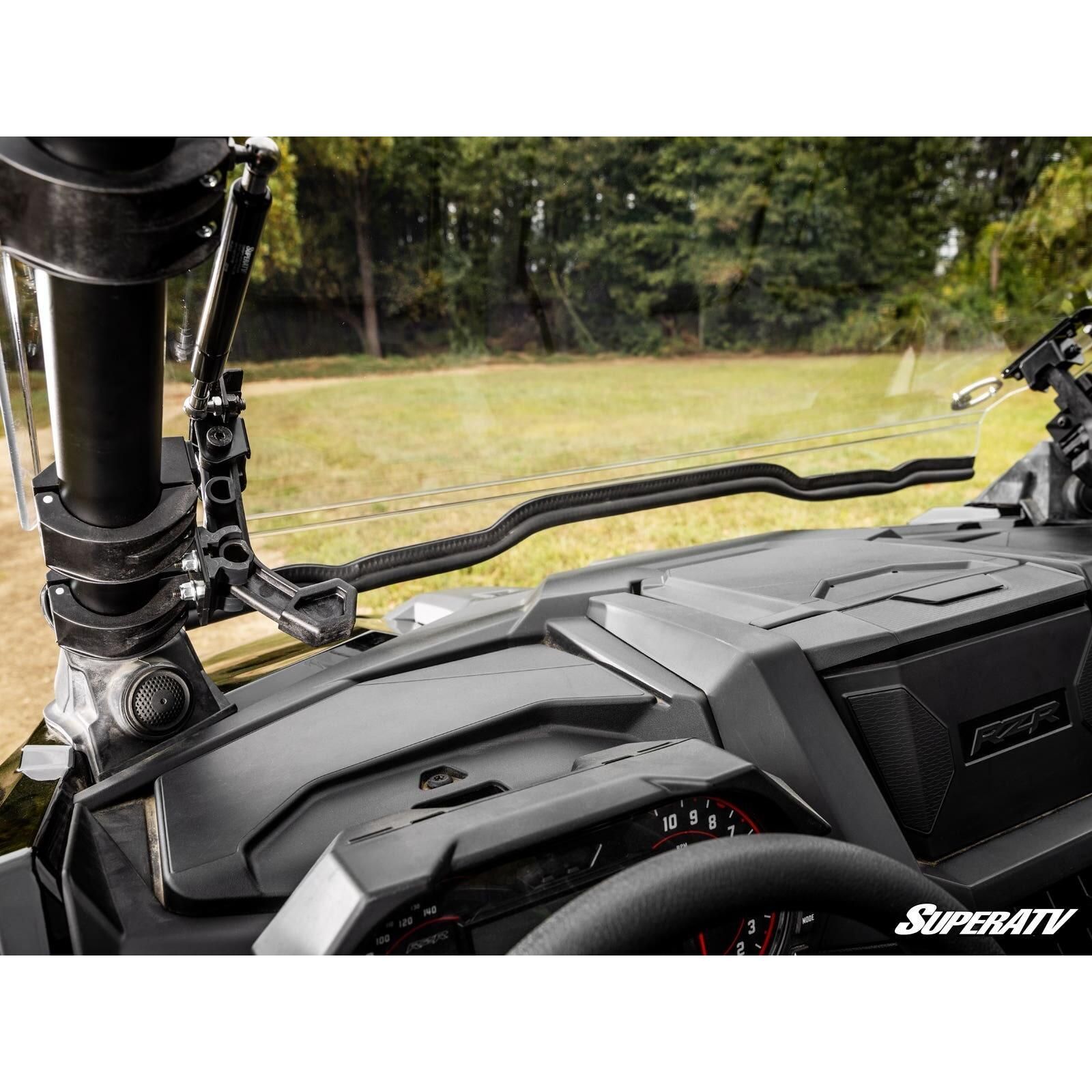 SuperATV Flip Windshield - Scratch Resistant Poly - Clear - FWS-P