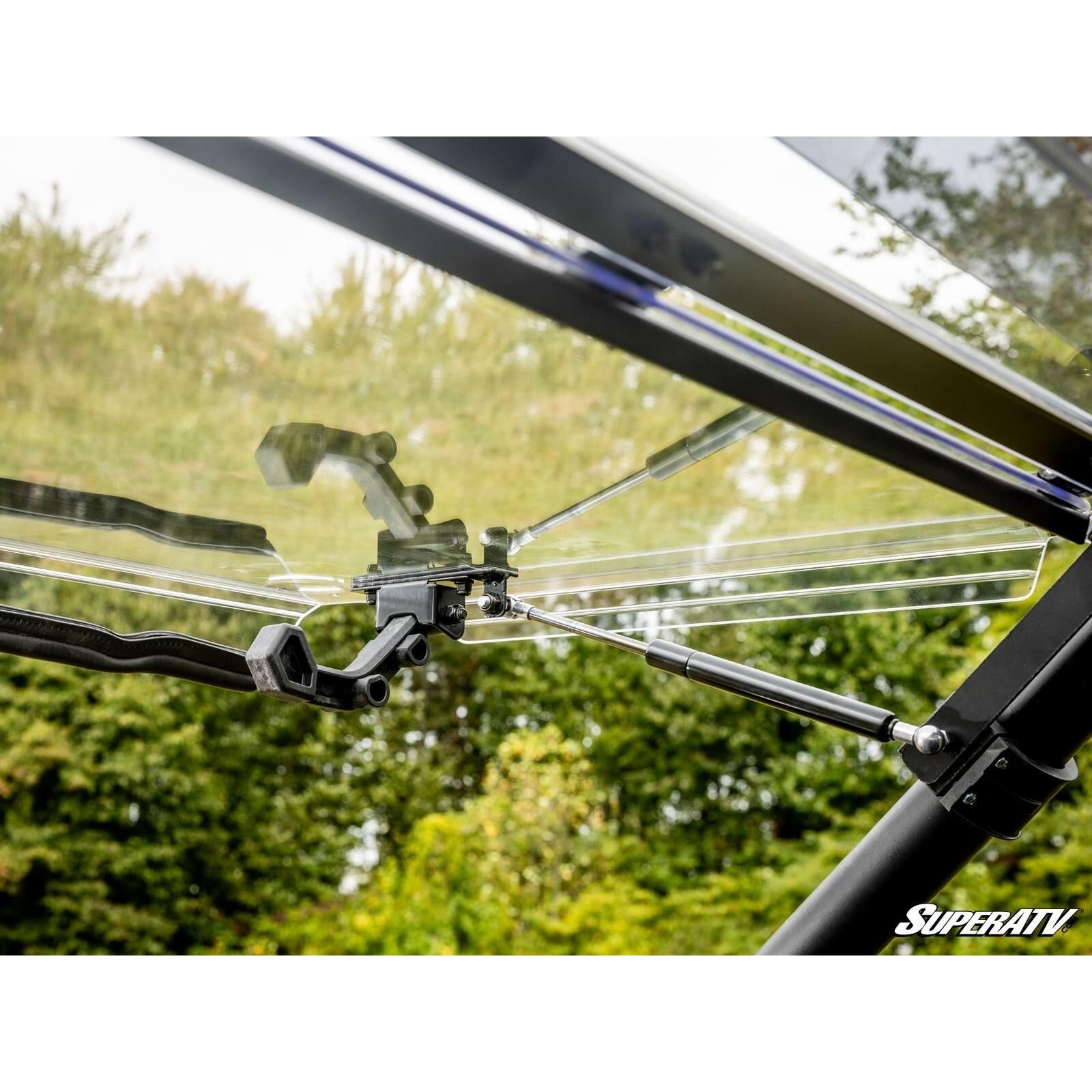 SuperATV Flip Windshield - Scratch Resistant Poly - Clear - FWS-P