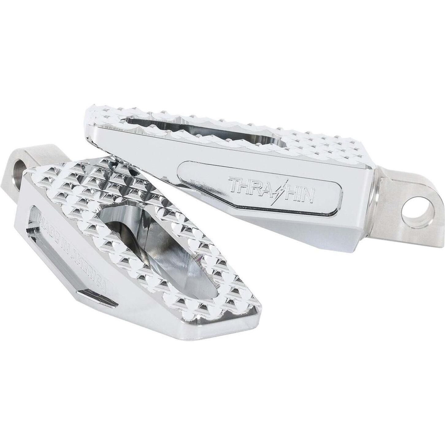 SHIN ③ Thrashin Supply P-54 Slim Footpegs Driver/Passenger - Chrome - TSC
