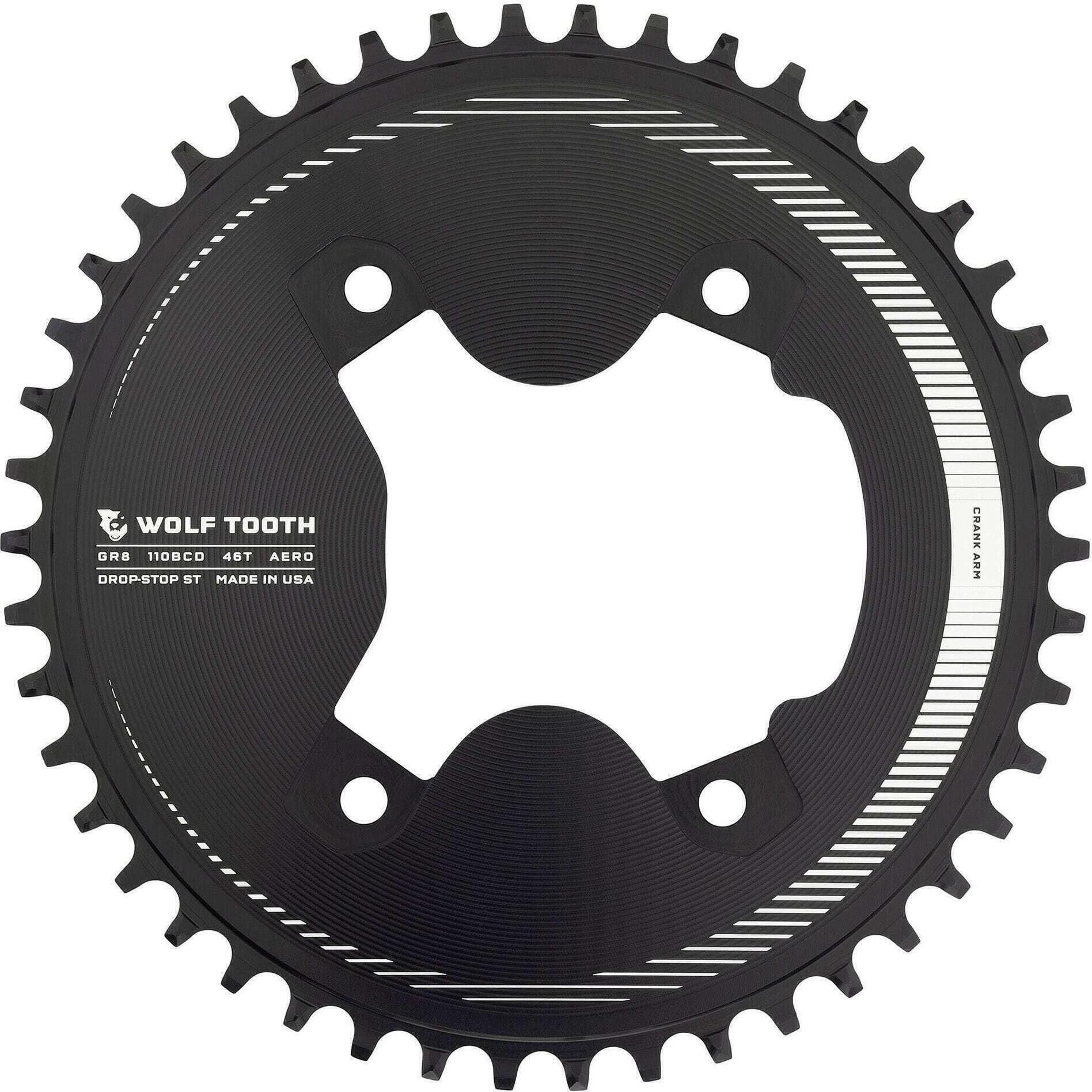 Wolf Tooth Shimano GRX 110 BCD Asymmetric 4-Bolt Aero Chainring