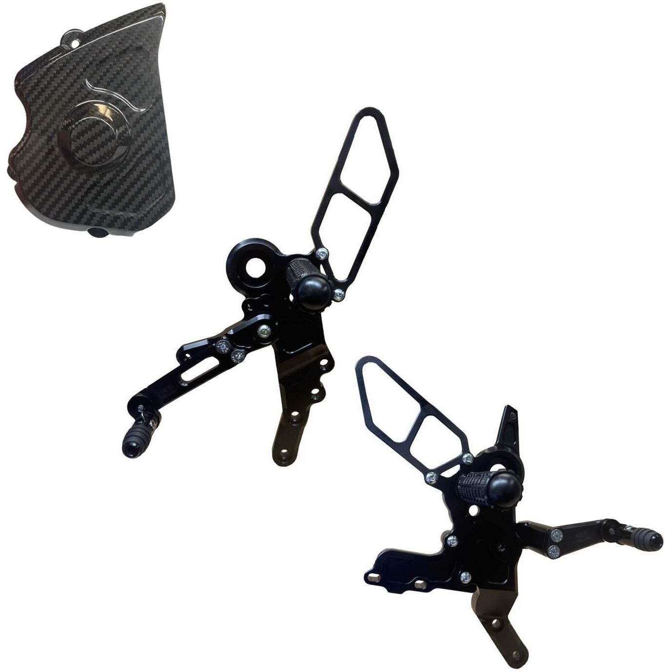 Woodcraft Rearsets - Standard Shift - with Sprocket Cover - 05