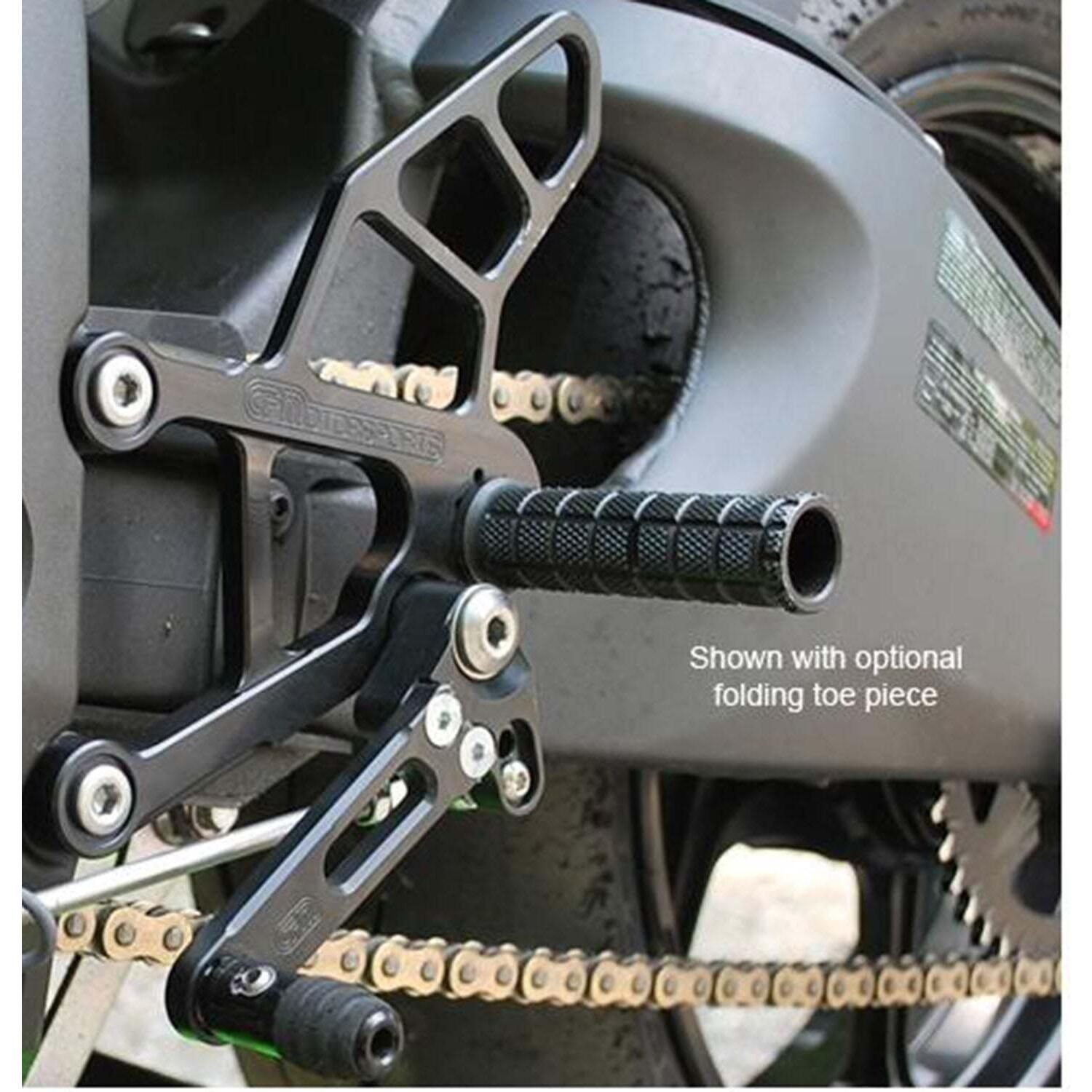 Woodcraft Rearsets with Folding Toe Pieces - Standard/GP Shift
