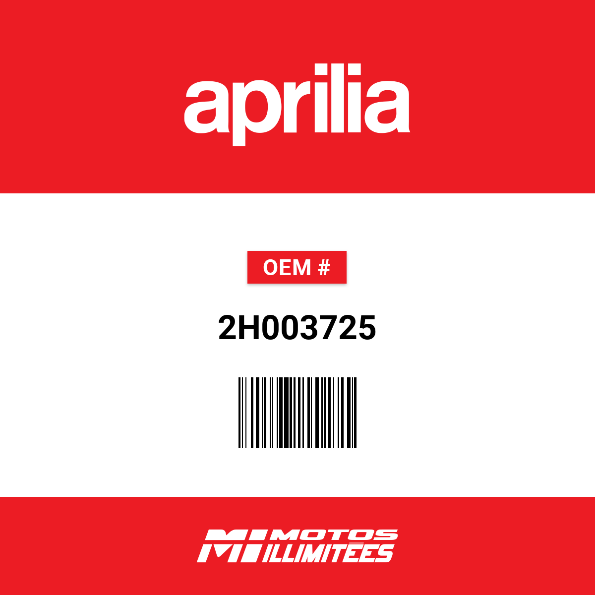 Aprilia Sticker - 2H003725 | FortNine