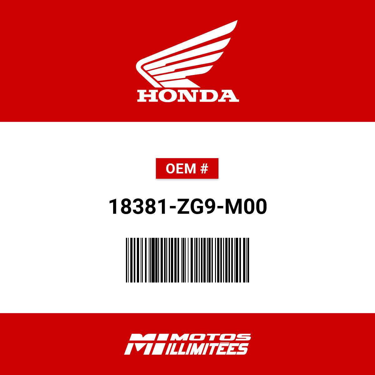 Honda Gasket Muffler - 18381-ZG9-M00 | FortNine