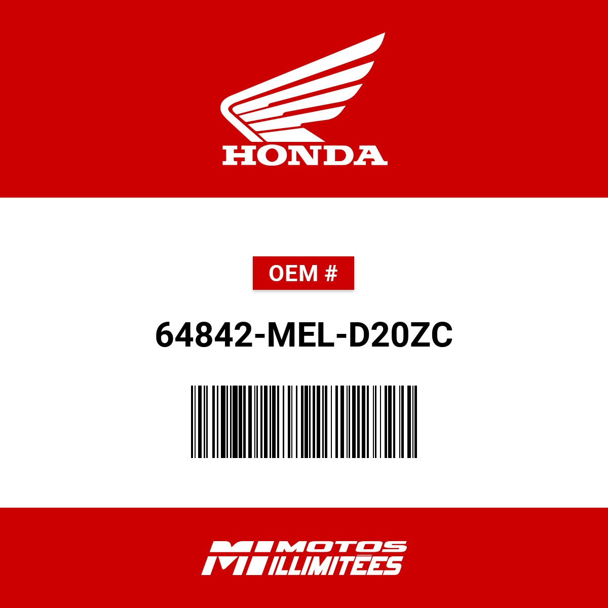 Honda Mark Rear Seat Cowl (TYPE3) - 64842-MEL-D20ZC | FortNine