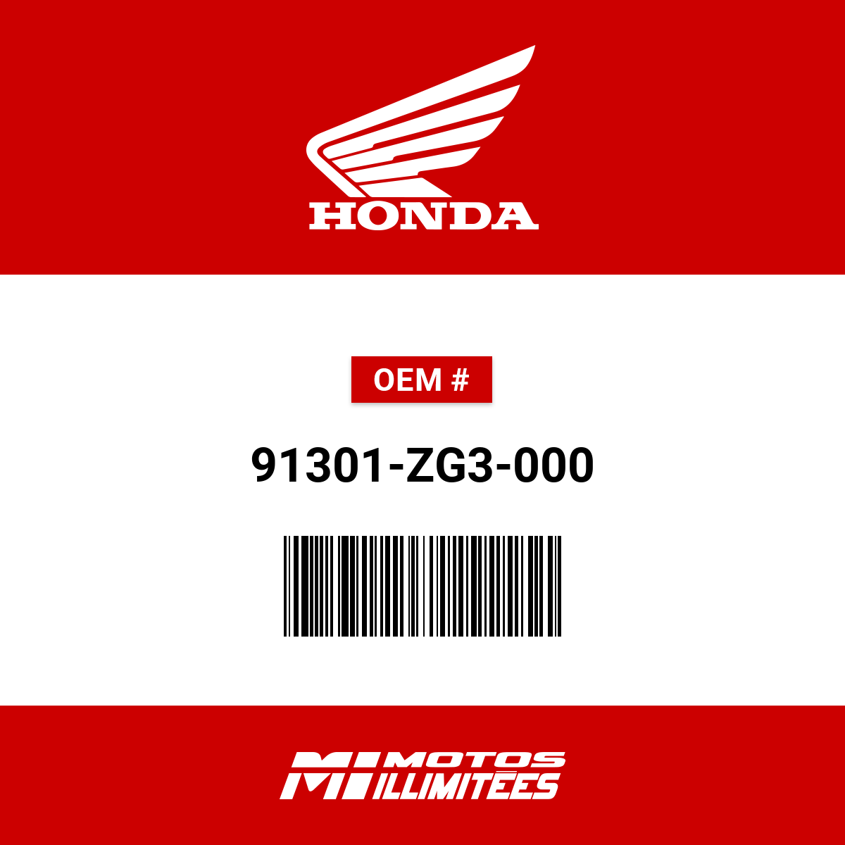 Honda O-Ring (42.2 x 2.4) - 91301-ZG3-000 | FortNine