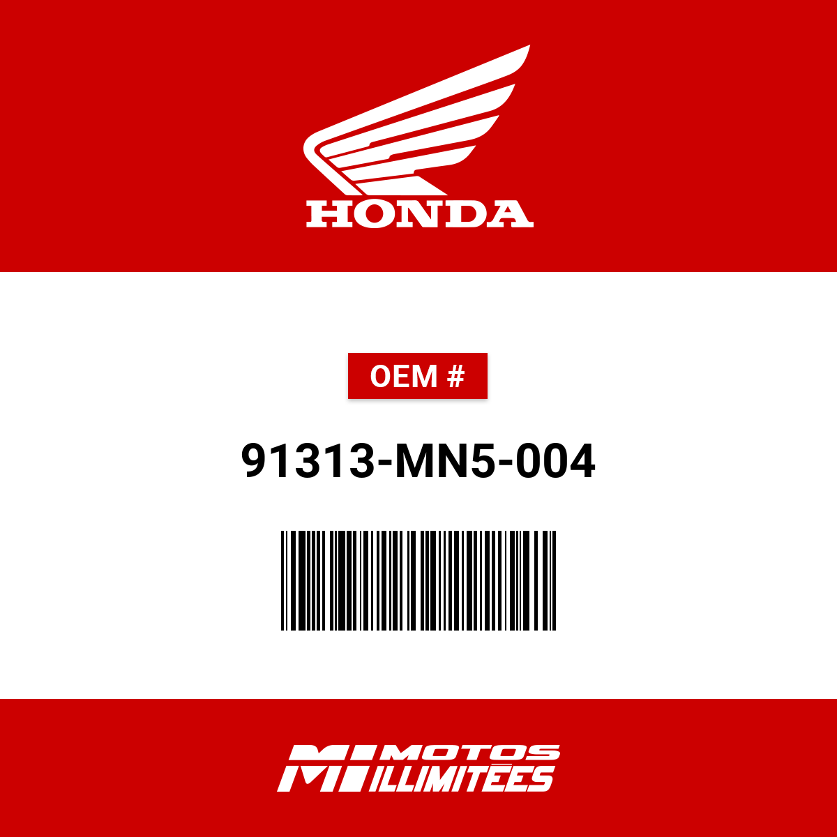 Honda O-Ring (7.8X1.9) (NOK) - 91313-MN5-004 | FortNine