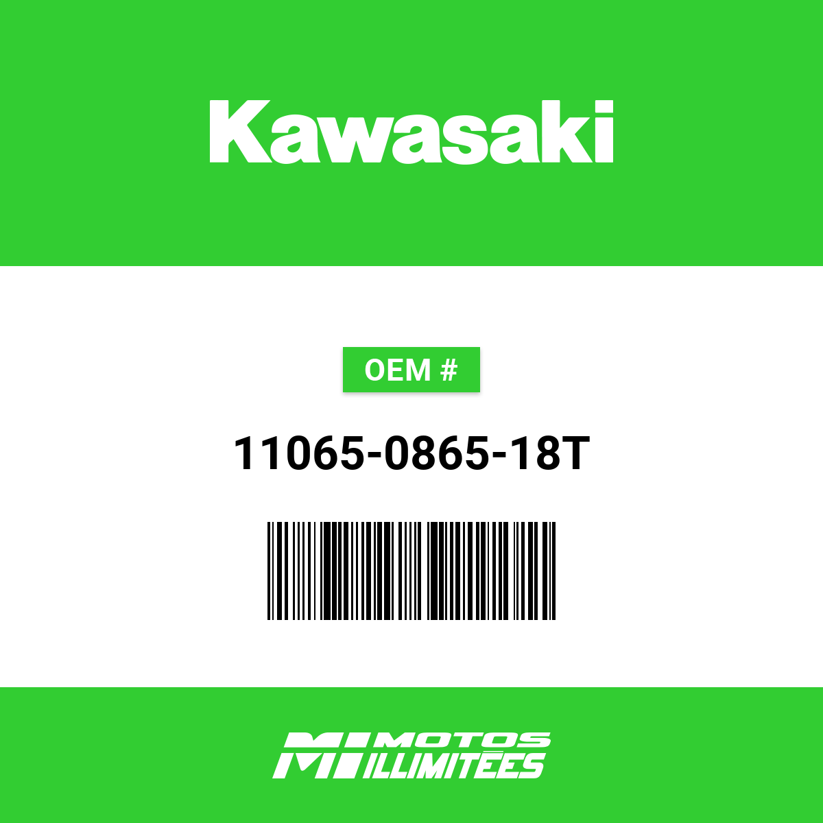 Kawasaki Cap RH, F.S.Black - 11065-0865-18T | FortNine