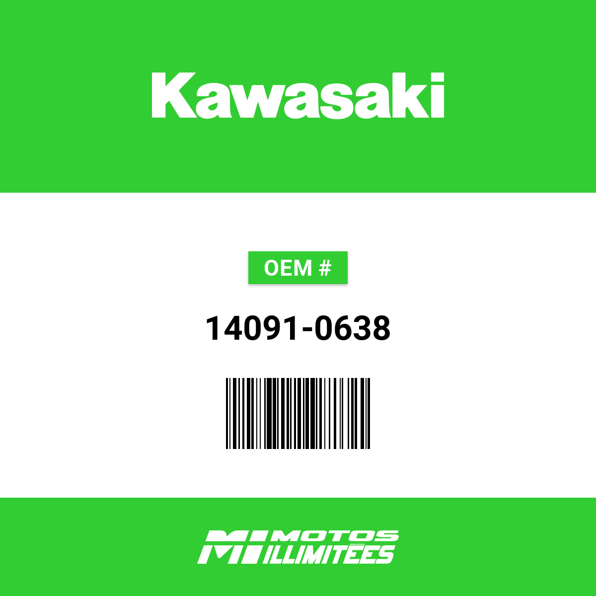 Kawasaki Cover Fender, RH - 14091-0638 | FortNine
