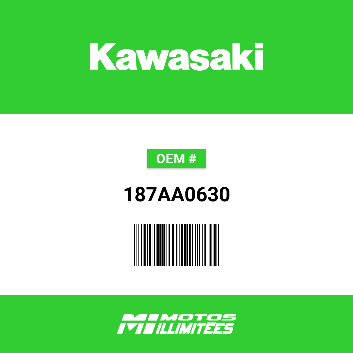 Kawasaki Upset Bolt WSP 6X30 - 187AA0630 | FortNine