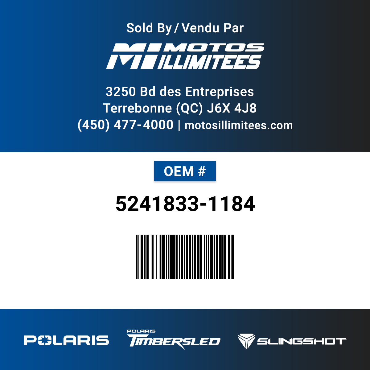 Polaris / Indian Fender Front Ptd/Silver/Fl - 5241833-1184 | FortNine